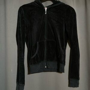Juicy Couture Vintage Y2K Women’s Velour Zip Up Hoodie Medium